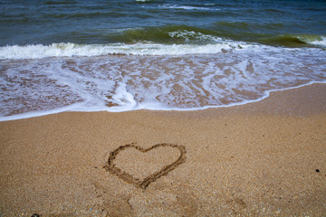 Beautiful beach and sea surf.