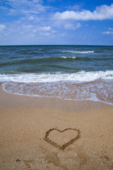 Beautiful beach and sea surf.