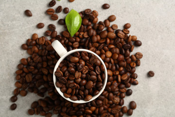 Coffee beans in cup concepts