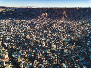Vue aérienne de La Paz