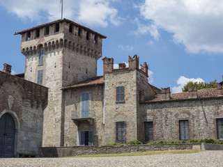 Fototapeta na wymiar Somma Lombardo, Varese, Italy: castle