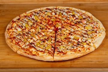 Pizza with pineapple