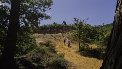 Tourists on the red hills