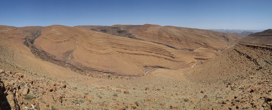 Panorama from a rock formation landscape