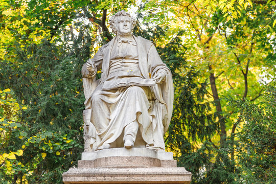 Monument of Franz Schubert in the Stadtpark (City Park) in Vienna. Austria