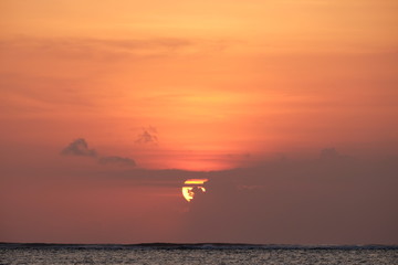 バリ島　クタビーチ　夕日