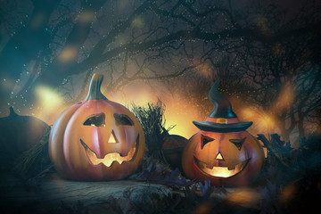 Mystic halloween night-decoration concept