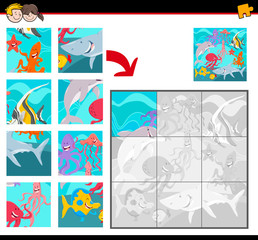 jigsaw puzzles with sea animal characters