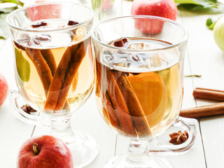 Glass of apple cider