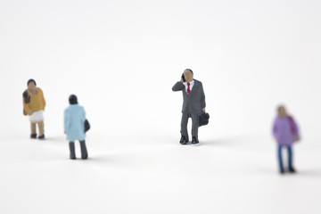 Fototapeta premium crowd of miniature people in the city