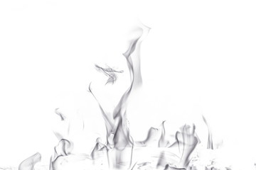 Abstract fire on white background