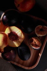 fruits on a dark background