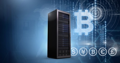Computer servers and bitcoin technology information interface