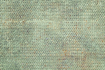 Green color grungy rusted metal surface.