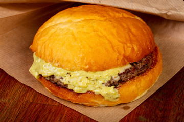 Homemade tasty burger