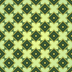 Green geometric seamless pattern