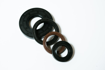 	 Oil Seal chemical resistance for Industrial on white background 