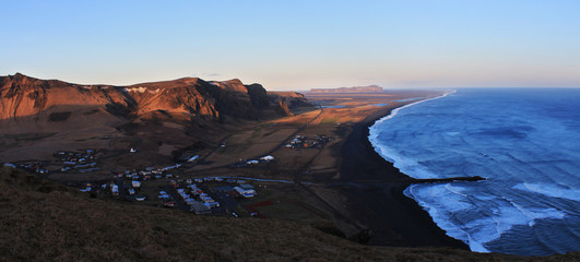 View of Vik, Iceland