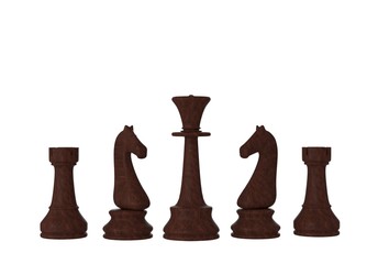 Chess business concept, leader & success, 3d illustration