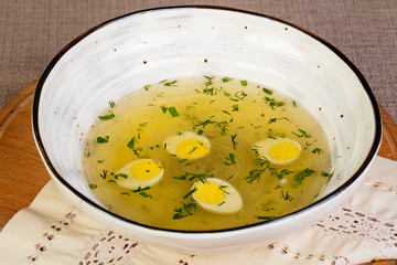 Light chicken soup
