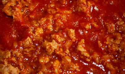 Homemade meat sauce