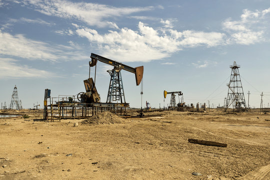 Azerbaijan, Baku, oil fields