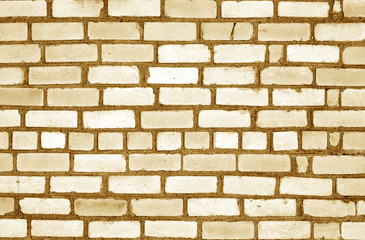 Brown tone old grungy brick wall surface.