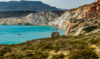 Milos island,Greece.Fyriplaka beach.