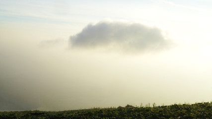 fog over river in the morning