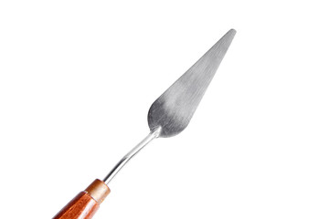 Palette knife. tool for applying paint to the canvas, isolated on white background