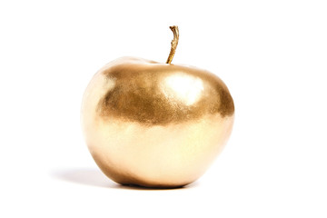 Golden apple of discord, isolated on white background