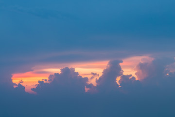 the sunset clouds