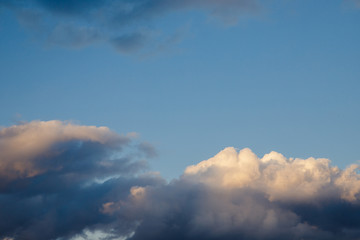 Fototapeta na wymiar Rain clouds against blue sky. Concept weather forecast