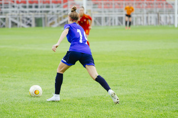 Fototapeta premium Macedonia vs Kosovo. Friendly match between Macedonian and Kosovo Football Representations.