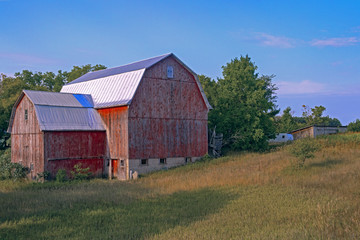 Red Barn on the Field