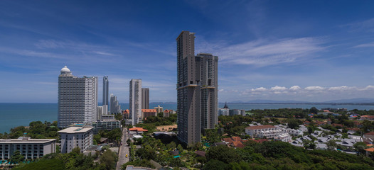 Fototapeta premium View of building and Pattaya beach