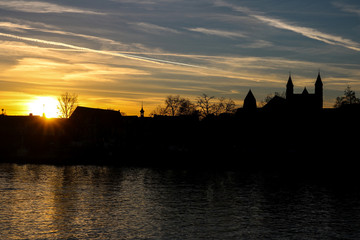 Fototapeta na wymiar Sunset in Maastricht