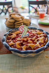Birthday Strawberry Pie