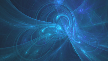 Glowing spirals blue modern abstract background