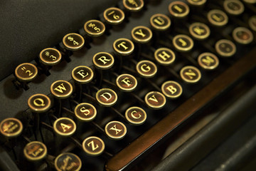 closeup of old typewriter