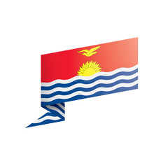 Kiribati flag, vector illustration on a white background