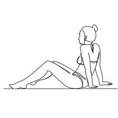 girl sunbathing on the beach 03