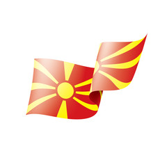 Macedonia flag, vector illustration on a white background