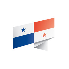 Panama flag, vector illustration on a white background