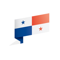 Panama flag, vector illustration on a white background