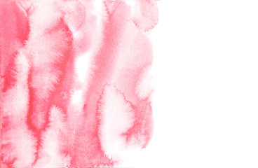 Abstract Red Watercolor Backgrounds, Hand Paint On Paper.