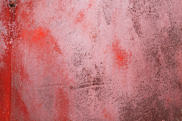 red metal surface