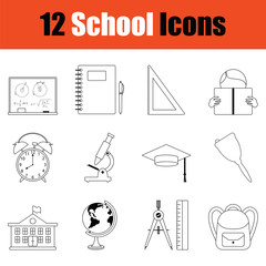 School icon set