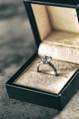 Engagement ring with case 