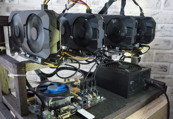 Crypto currency graphics cards minig rig
